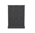AXE97 ShoeRack 3 Tier (oak/charcoal)FinishBy Denille