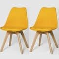 Home Essential 101 BRU Chairs Orange(Set of 4)