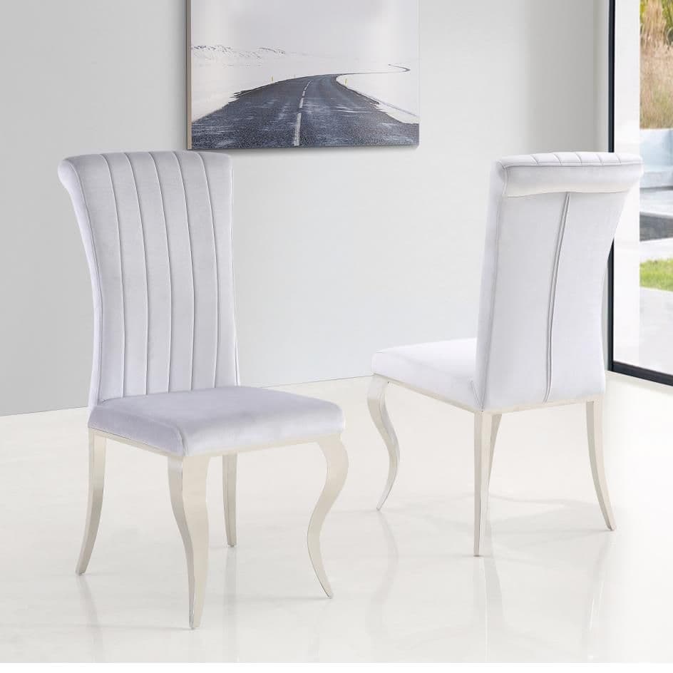 JP CH 250  Plush Velvet Grey Chairs By Jesse plana
