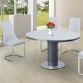JP DT2135 Dining table 110-150cm(Round/Oval) (Grey/)& JP CH6652  WhitChairs From Jesse plana
