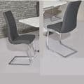 JP DT5506 Dining table140/180 cm White Gloss (Medium) & JP CH998 Grey Chairs From Jesse plana (2)