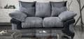 TSS - Fabric Black and Grey Fixed Sofa