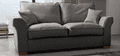 TSS - Fabric Sofa Fixed / Formal Back -  Grey