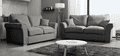 TSS - Fabric Sofa Fixed / Formal Back -  Grey