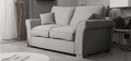 TSS - Fabric Sofa Fixed / Formal Back -  Silver