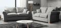 TSS - Fabric Sofa Fixed / Formal Back -  Silver