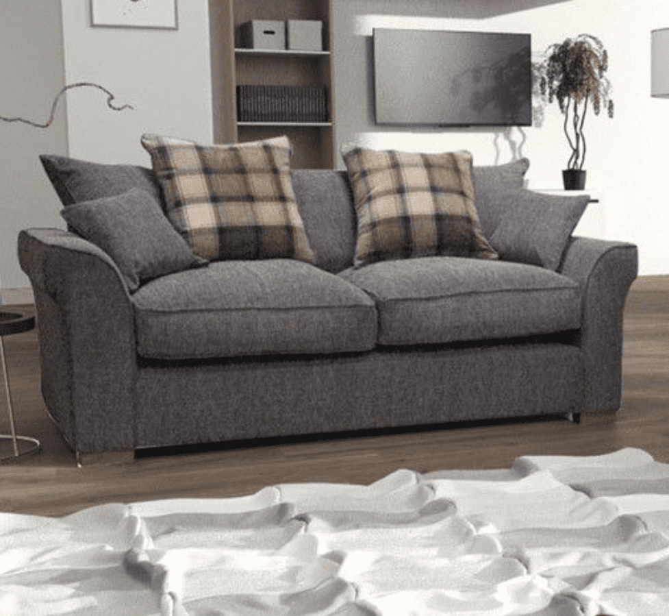 TSS - Fabric Sofa Scatter Back -  Charcoal