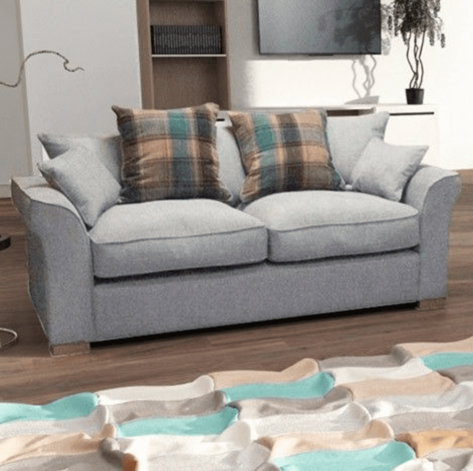 TSS - Fabric Sofa Scatter Back -  Silver