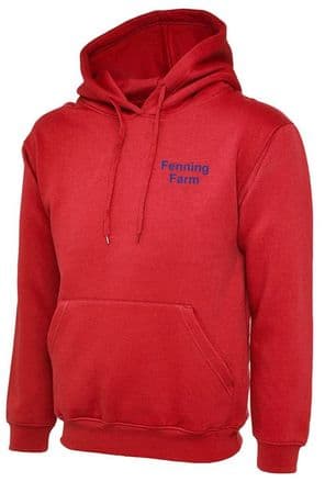 UNISEX HOODED SWEATSHIRT  RED