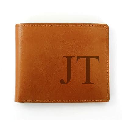 Personalised Brown Big Initials Wallet