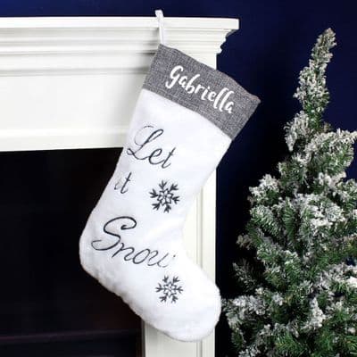 Personalised Christmas Stocking - Let It Snow