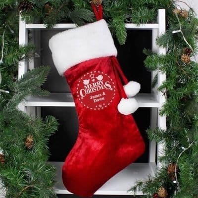 Personalised Christmas Wishes Luxury Stocking