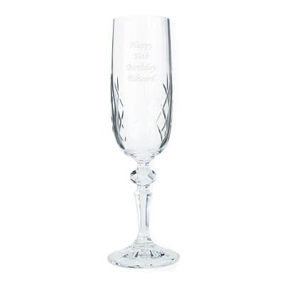 Personalised Crystal Champagne Flute