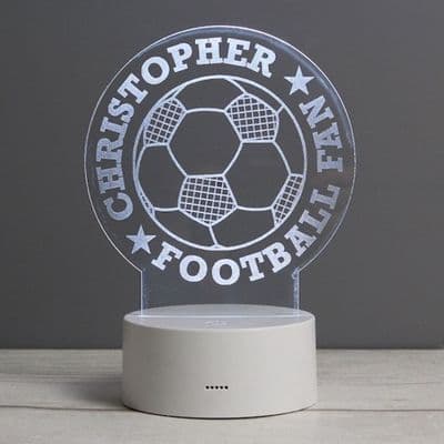 Personalised Football LED Colour Changing Desk Night Light