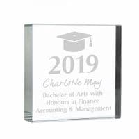Personalised Graduation Large Crystal Token
