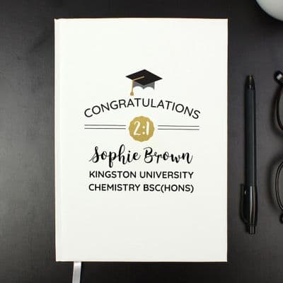 Personalised Hardback A5 Notebook -  Graduation