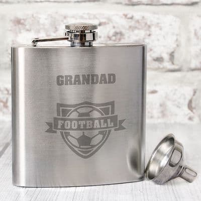 Personalised Hip Flask - Football