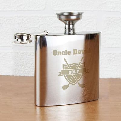 Personalised Hip Flask - Golf