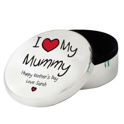 Personalised I Heart My...Round Trinket Box