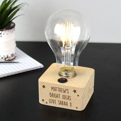 Personalised LED Bulb Table Lamp - Stars