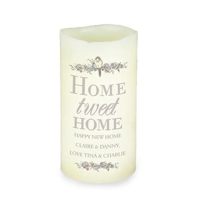 Personalised LED Candle - Home tweet Home