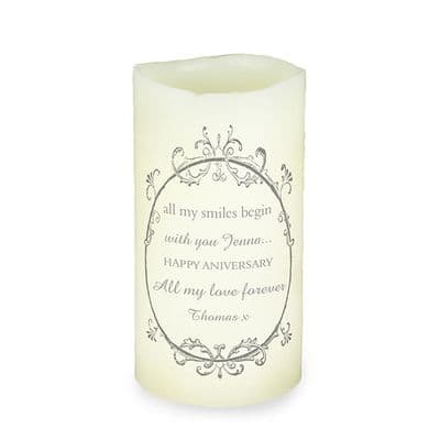 Personalised LED Candle - Ornate Frame