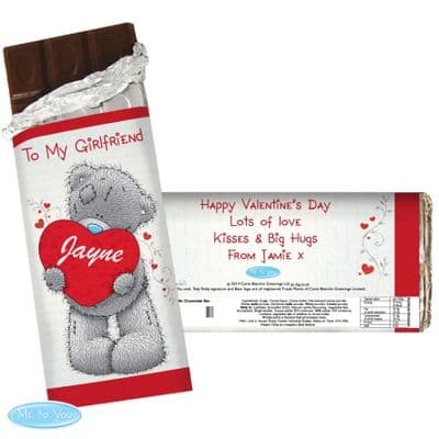 Personalised Me to You Big Heart Chocolate Bar
