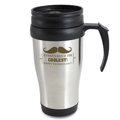 Personalised Moustache Travel Mug