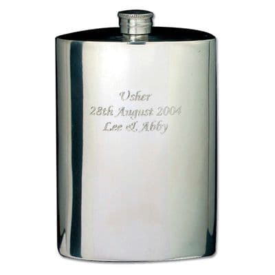 Personalised Pewter 4oz Hip Flask