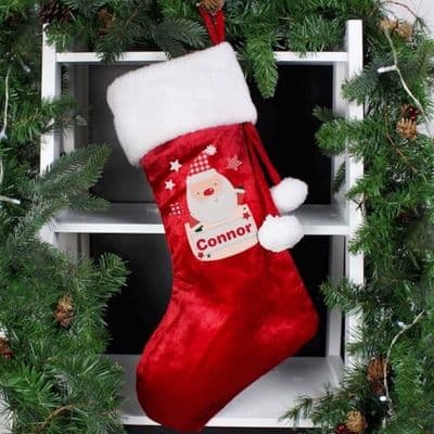 Personalised Pocket Santa Luxury Stocking