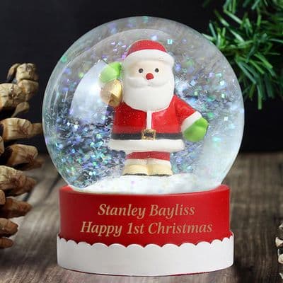 Personalised Santa Snow Globe