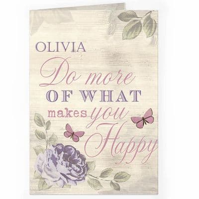 Personalised Secret Garden Card