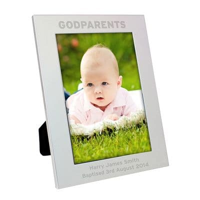Personalised Silver 5x7 Godparents Frame