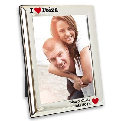 Personalised Silver Plated 5x7 I Heart Frame
