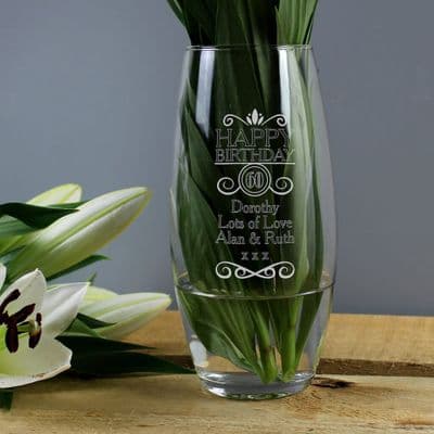 Personalised Vase - Birthday