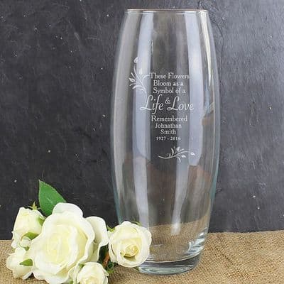 Personalised Vase - Life and Love