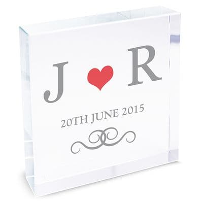 Red Monogram Large Crystal Token