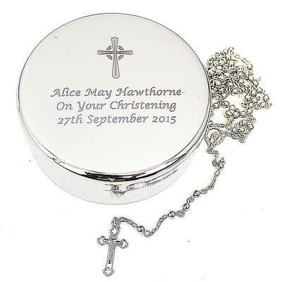 Rosary Beads and Cross Pendant Box