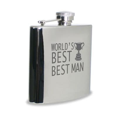 World's Best Best Man Hip Flask