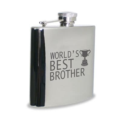 World's Best Brother Hip Flask