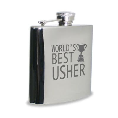 World's Best Usher Hip Flask