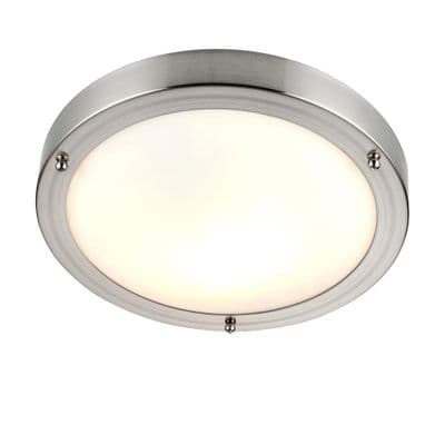 12421 Saxby Portico satin Nickel IP44 40W