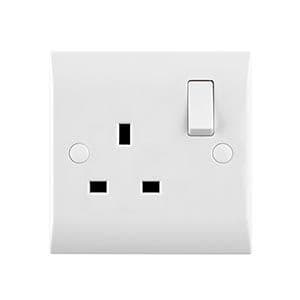 13A 1G DP Switched Socket Curved Edge CE412