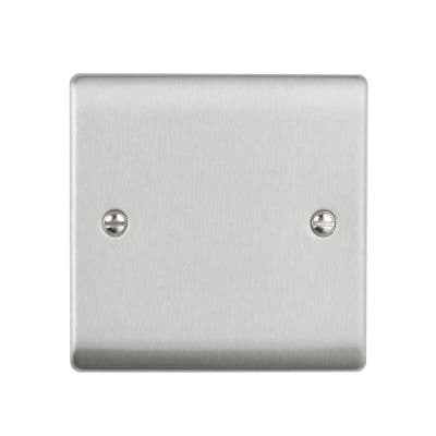 1G Blanking Plate - Brushed Steel