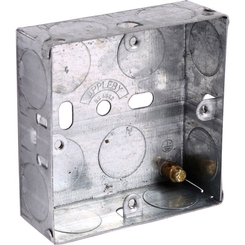 25mm Single Metal Back Box