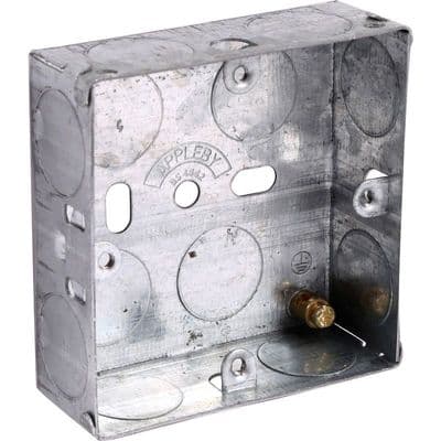 25mm Single Metal Back Box