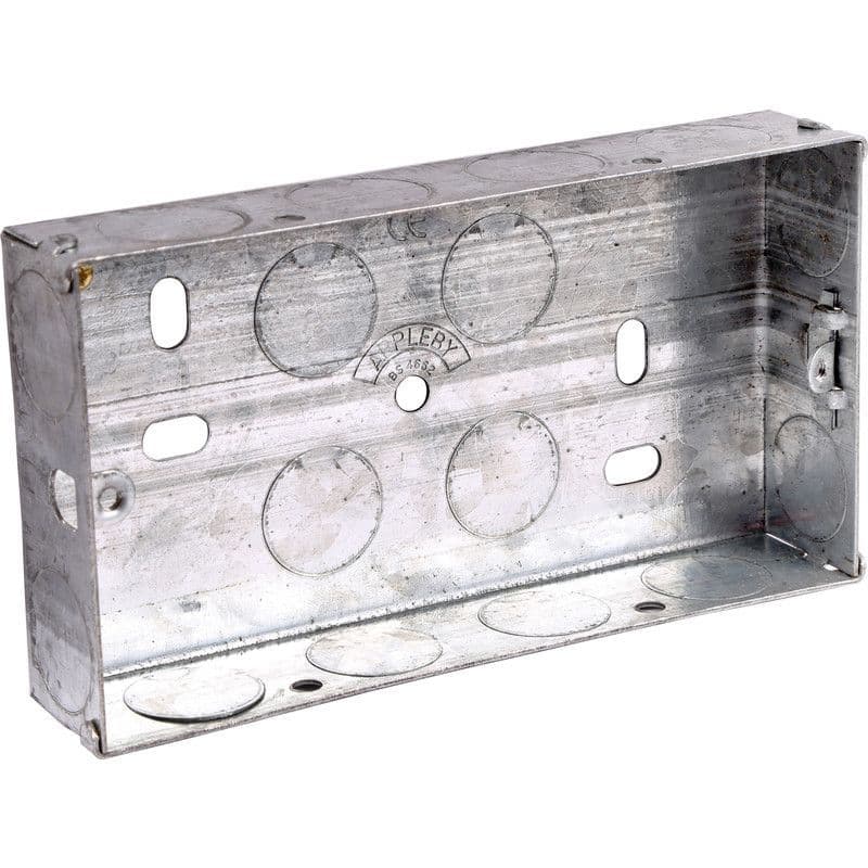 All Module Metal Back Box 25mm Twin Metal Back Box
