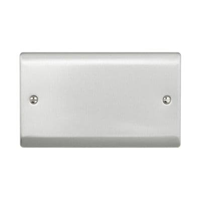 2G Blanking Plate - Brushed Steel