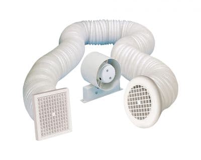 434446A 100mm 4″ Shower Fan Kit Timer