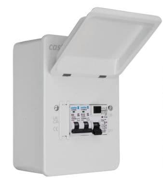 ADG4M616 Garage Consumer Unit Metal 40A 30mA RCD & 6/16A MCB